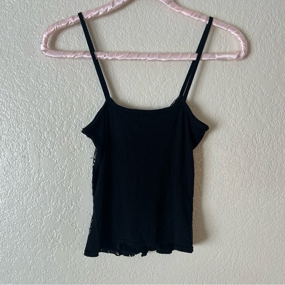 Floral Lace-Up Black Tank Top 🖤 - Picture 3 of 3